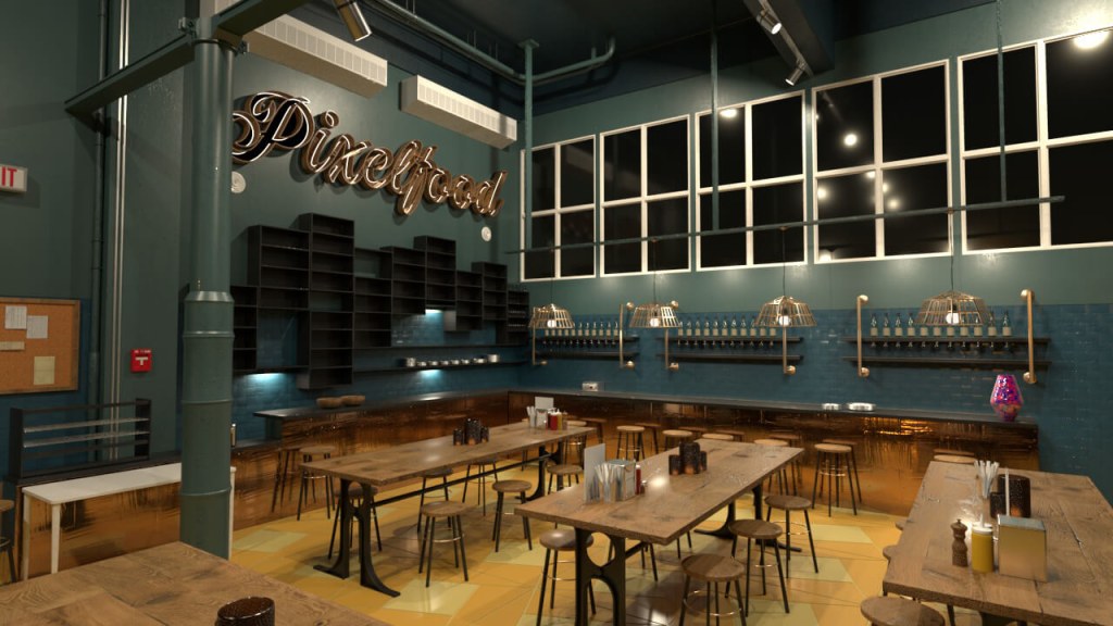 restaurant scene 3d model free - Free CD D Model: Restaurant Interior - The Pixel Lab